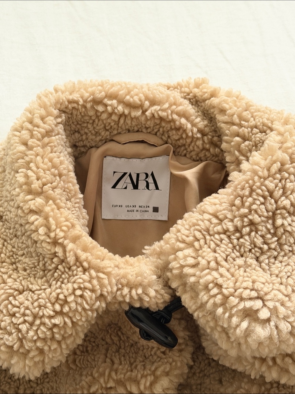 Zara Tan Teddy Toggle Jacket - Picture 3 of 6